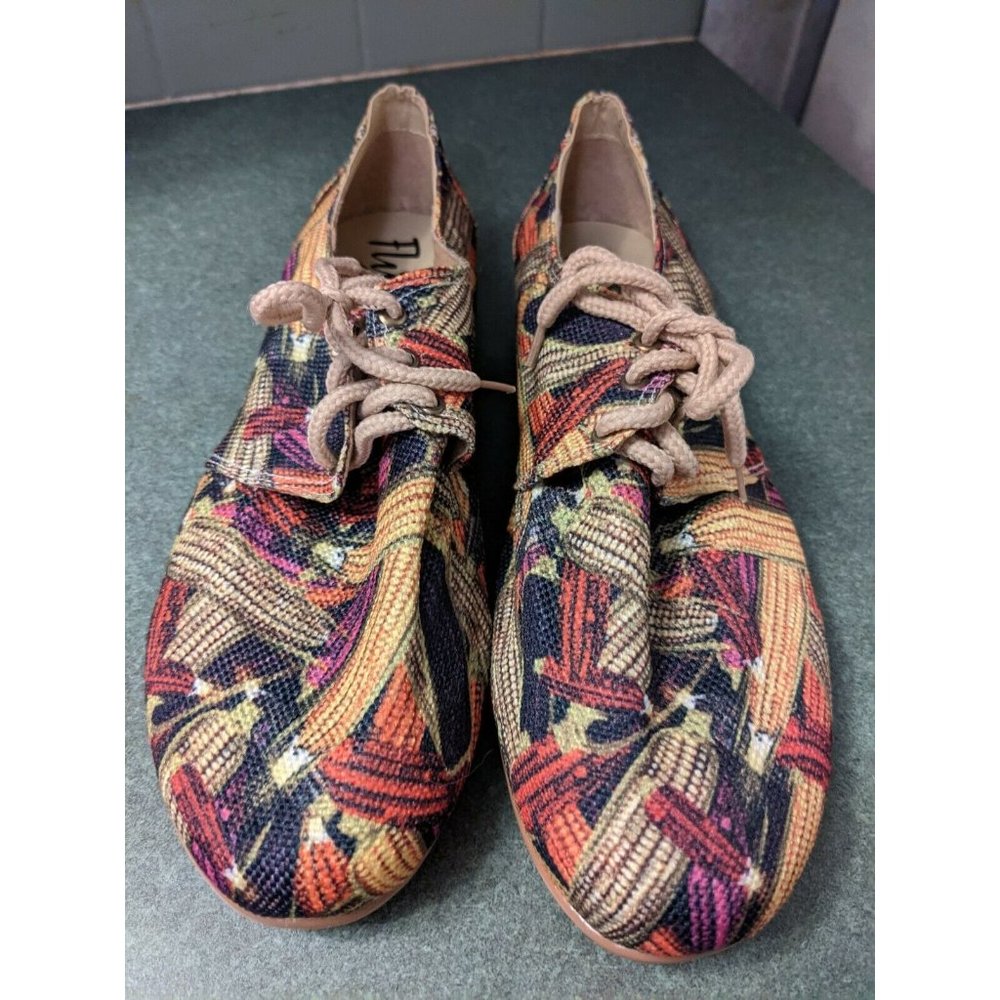 Flysouls Maize Wave Shoes Women's Size 9 Ears Corn Unique